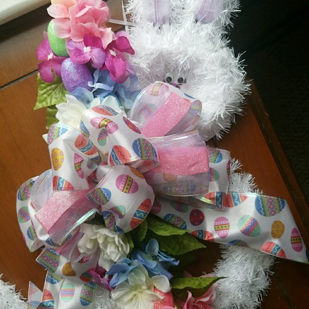 Handmade Easter Bunny wall/wreath decor